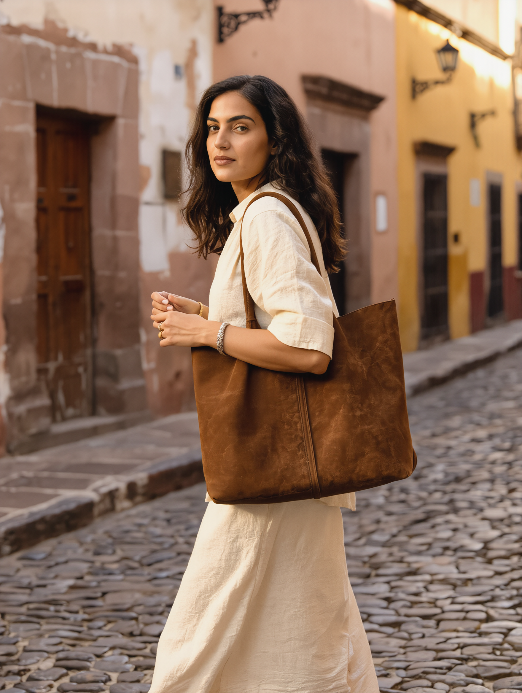 Tote Grande de Piel Gamuza