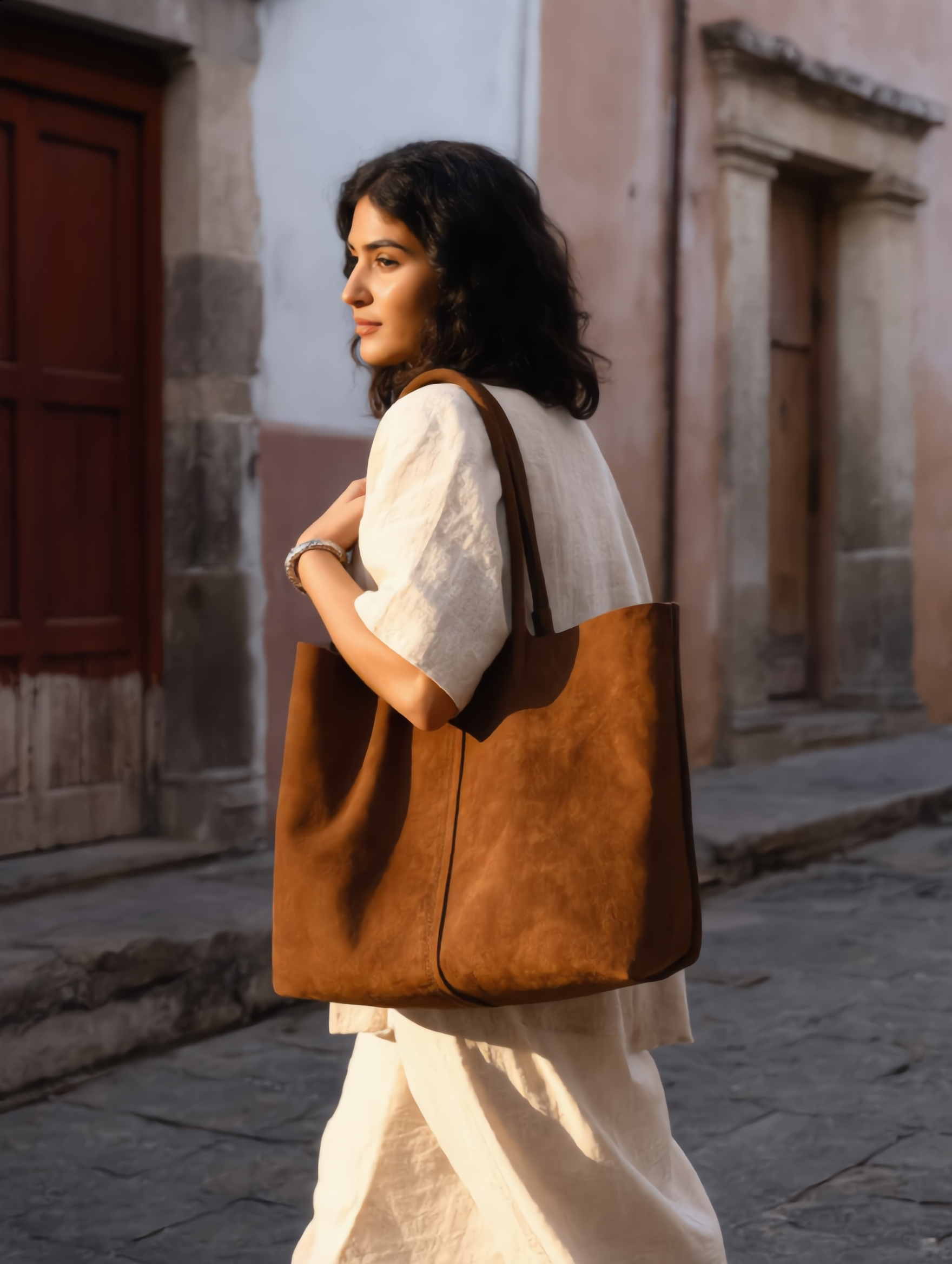 Tote Grande de Piel Gamuza